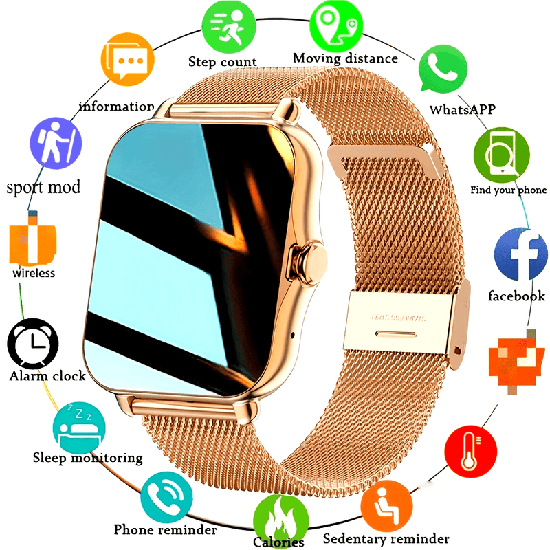 Smartwatch esportivo masculino e feminino de alta definição Full Touch